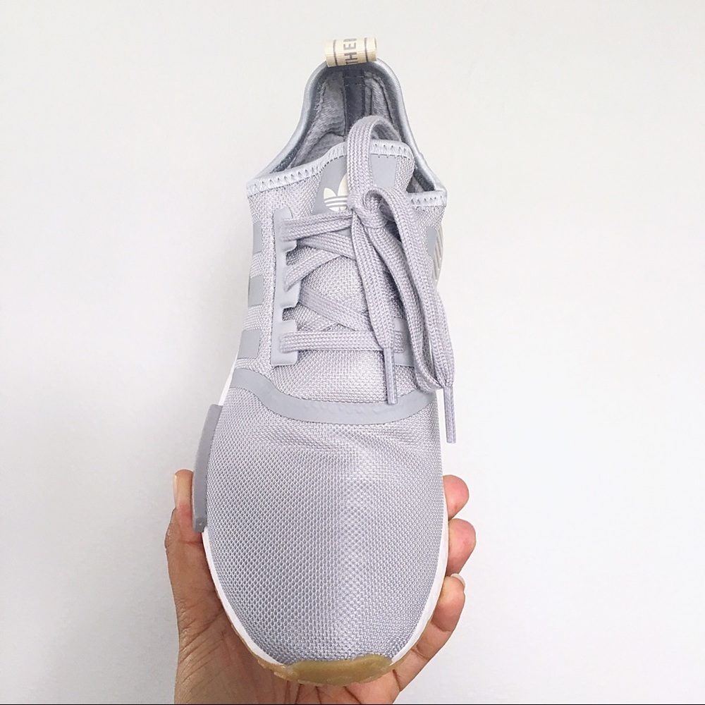 RARE Adidas NMD R1 Grey Women’s Running Shoes - Picture 3 of 7